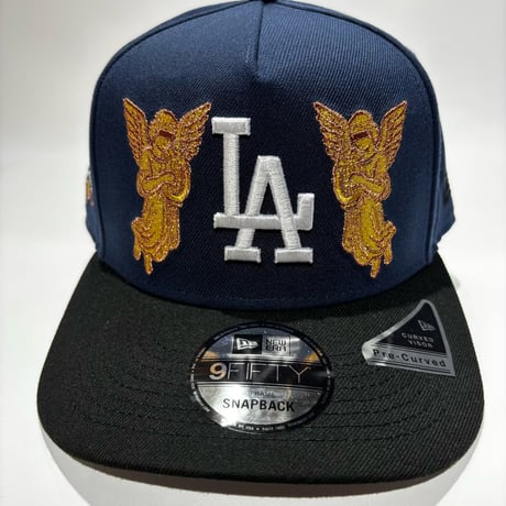 USA買付 LA Angel Embroidery 40th Anniversary 9FIFTY A-Frame – Navy / Black NE-61