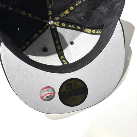 USA買付 NEW ERA 59FIFTY LOS ANGELES DODGERS GOLD SCRIPT LAUREL FITTED CAP / BLACK × GOLD NE-135