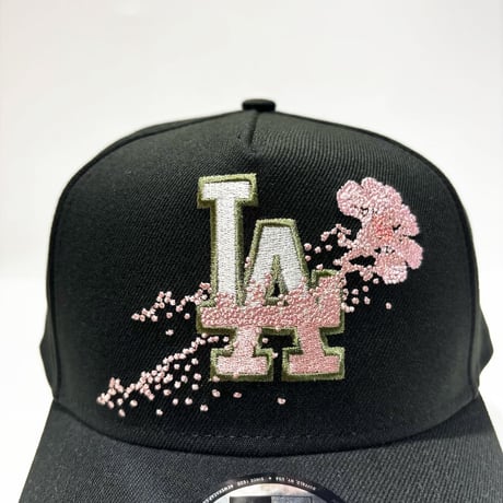 USA買付　NEW ERA 9FORTY A-FRAME LOS ANGELES DODGERS SAKURA BLACK　NE-110