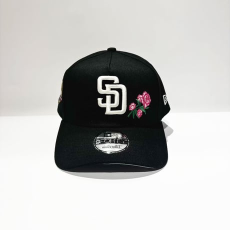 USA買付　NEW ERA 9FORTY A-FRAME SAN DIEGO PADRES ROSE BLACK　NE-115