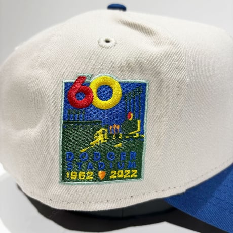 USA買付　NEW ERA 9FORTY A-FRAME LOS ANGELES DODGERS DODGER STADIUM 60TH ANNIVERSARY IVORY / BLUE　NE-114