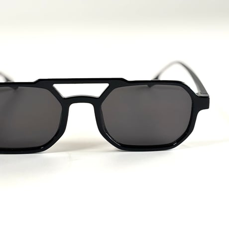 OLD SCHOOL DOUBLE BRIDGE SQUARE SUNGLASSES SG-01