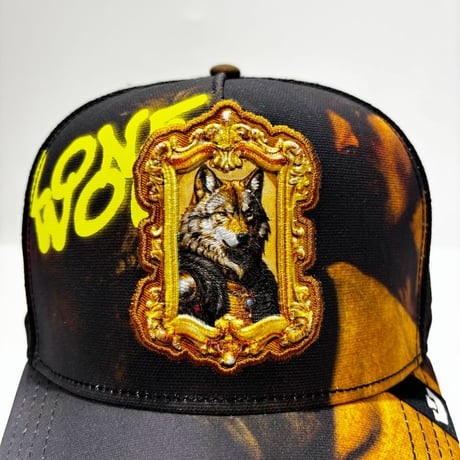 USA買付　GOORIN BROS. WOLF PORTRAIT GRAPHIC TRUCKER CAP BLACK　 US-38