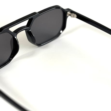 OLD SCHOOL DOUBLE BRIDGE SQUARE SUNGLASSES SG-01