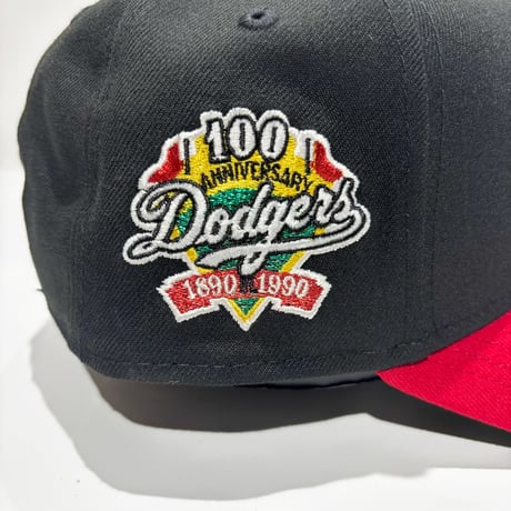 USA買付 NEW ERA  LA FLAME LOGO 100TH ANNIVERSARY SNAPBACK CAP BLACK / RED　 NE-99