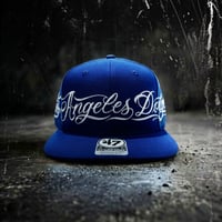 USA買付 ’’47 LOS ANGELES DODGERS CAPTAIN MASTER CARTOON SCRIPT SNAPBACK ROYAL  US-32