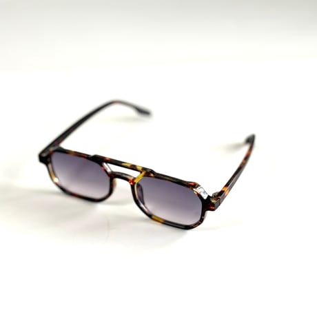 OLD SCHOOL DOUBLE BRIDGE SQUARE SUNGLASSES SG-01