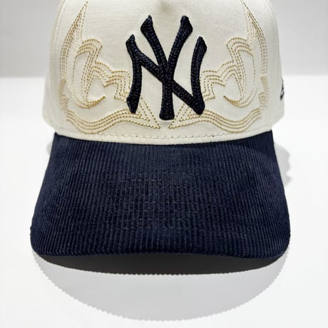 USA買付　NEW ERA 9FORTY A-FRAME New York Yankees Western Stitch Stone / Navy ニューヨーク・ヤンキース　 NE-130