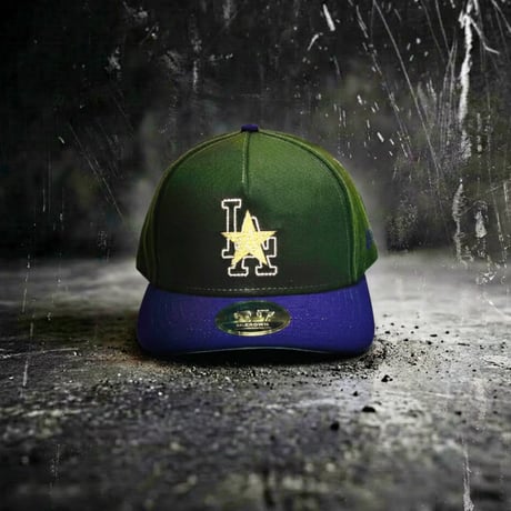 USA買付　LOS ANGELES DODGERS STAR 9FORTY M-CROWN A-FRAME SNAPBACK CAP – DARK GREEN / ROYAL　 NE-54