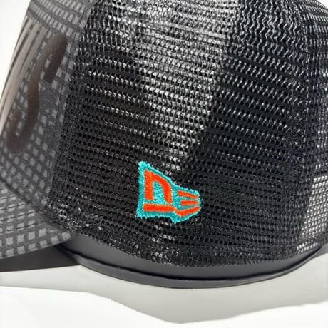 USA買付　NEW ERA 9FORTY A-Frame Trucker Miami Dolphins Grid Mesh Cap BLACK　 NE-51