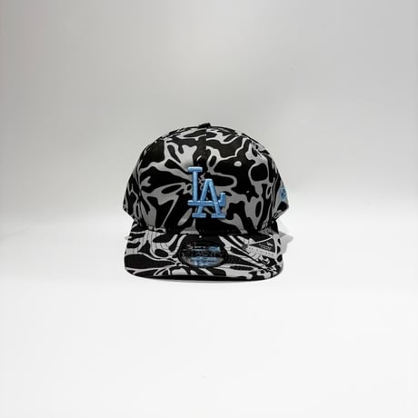 USA買付　LOS ANGELES DODGERS 19TWENTY ABSTRACT CAMO CAP – BLACK /　 NE-77