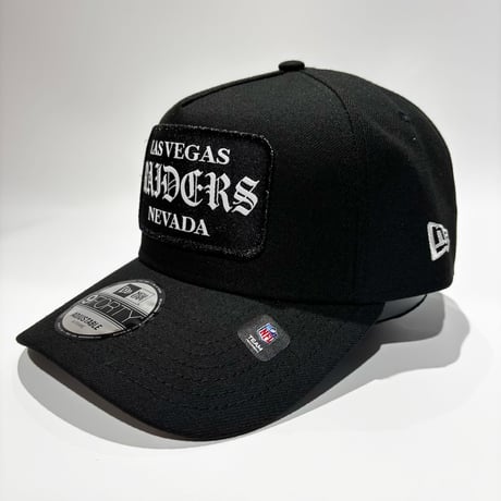 USA買付 Las Vegas Raiders New Era 9FORTY A-Frame Patch Adjustable Cap – Black　NE-66
