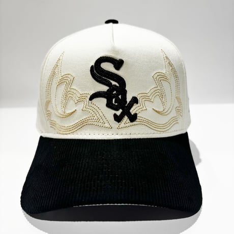 USA買付　NEW ERA 9FORTY A-FRAME CHICAGO WHITE SOX WESTERN STITCH CORDUROY CAP / STONE × BLACK　NE-120