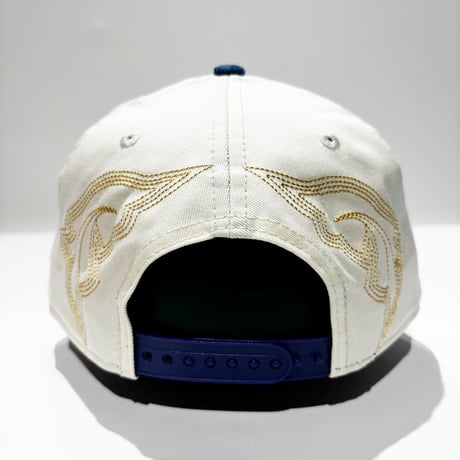 USA買付　NEW ERA 9FORTY A-FRAME LOS ANGELES DODGERS WESTERN STITCH SNAPBACK / STONE × NAVY　NE-119