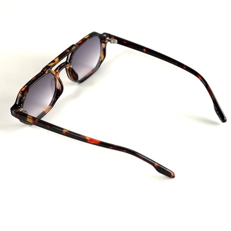 OLD SCHOOL DOUBLE BRIDGE SQUARE SUNGLASSES SG-01