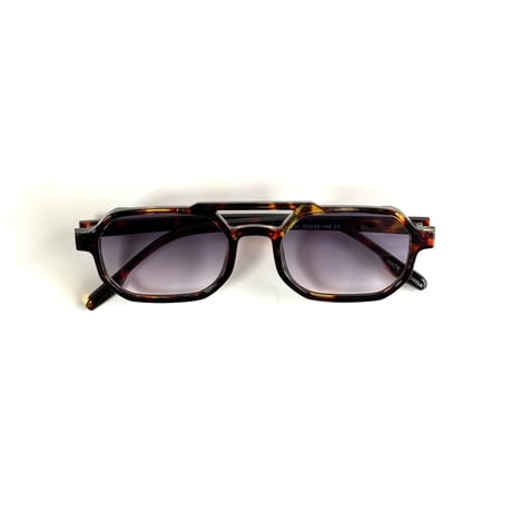 OLD SCHOOL DOUBLE BRIDGE SQUARE SUNGLASSES SG-01