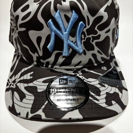 USA買付　NEW YORK YANKEES 19TWENTY ABSTRACT CAMO CAP – BLACK / WHITE / LIGHT BLUE　 NE-76