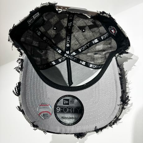USA買付　9FORTY A-FRAME NY  “FRAYED CHECKERBOARD” SNAPBACK CAP　NE-87