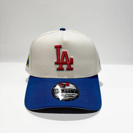 USA買付　NEW ERA 9FORTY A-FRAME LOS ANGELES DODGERS DODGER STADIUM 60TH ANNIVERSARY IVORY / BLUE　NE-114