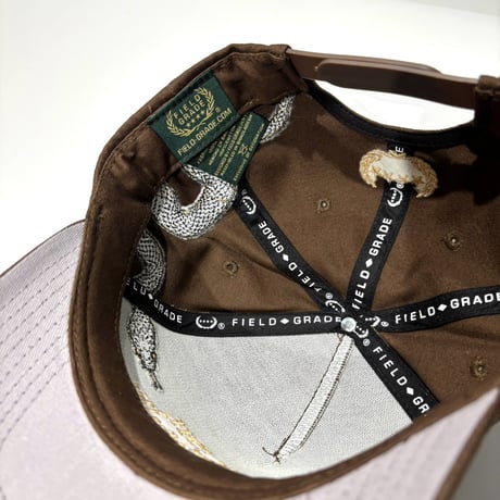USA買付 FIELD GRADE F*CK OFF RESPECTFULLY GOLD SNAKE スナップバックキャップ / BROWN×GOLD US-53