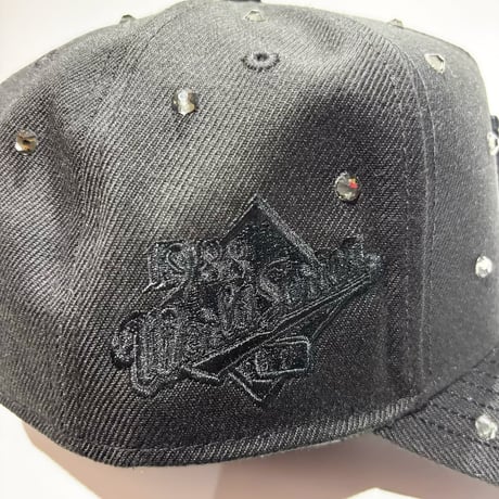 USA買付 Los Angeles Dodgers Studded 9FORTY A-Frame  – Black / Black　NE-64