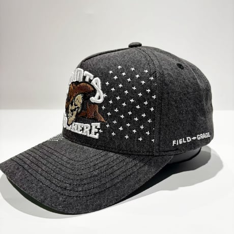 USA買付　FIELD GRADE ROADS NOWHERE SKULL COWBOY SNAPBACK CAP BLACK　 US-35