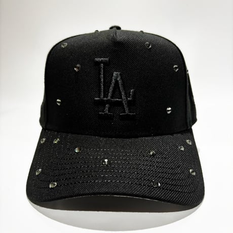 USA買付 Los Angeles Dodgers Studded 9FORTY A-Frame  – Black / Black　NE-64