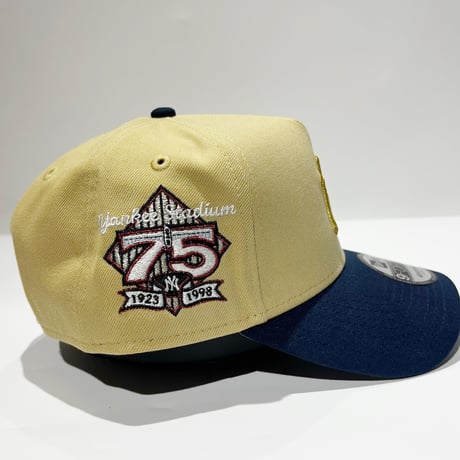 USA買付 NEW ERA  NY YANKEE STADIUM 75TH ANNIVERSARY SNAPBACK CAP BEIGE / NAVY  NE-103