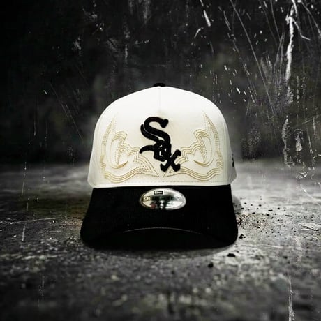 USA買付　NEW ERA 9FORTY A-FRAME CHICAGO WHITE SOX WESTERN STITCH CORDUROY CAP / STONE × BLACK　NE-120