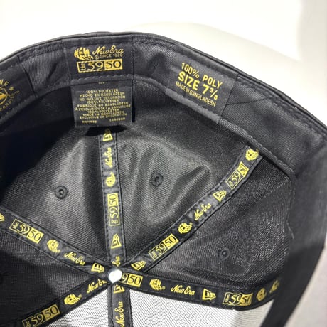 USA買付 NEW ERA 59FIFTY LOS ANGELES DODGERS GOLD SCRIPT LAUREL FITTED CAP / BLACK × GOLD NE-135