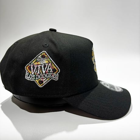 USA買付 Los Angeles Dodgers  Black Gold Skull Edition 9FORTY A-Frame  – Black NE-60