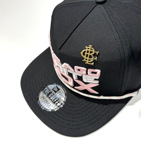 USA買付 NEW ERA THE GOLFER CHICAGO WHITE SOX BIG LOGO ROPE SNAPBACK CAP / BLACK × PINK NE-134