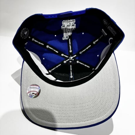 USA買付 ’’47 LOS ANGELES DODGERS CAPTAIN MASTER CARTOON SCRIPT SNAPBACK ROYAL  US-32
