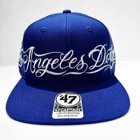 USA買付 ’’47 LOS ANGELES DODGERS CAPTAIN MASTER CARTOON SCRIPT SNAPBACK ROYAL  US-32