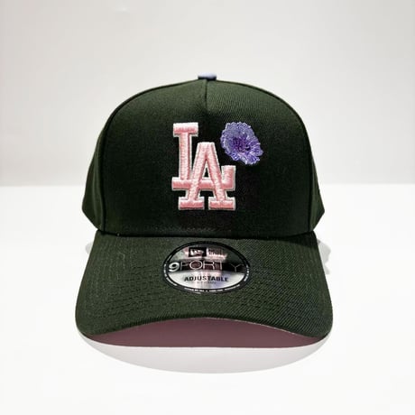 USA買付　NEW ERA 9FORTY A-FRAME LOS ANGELES DODGERS FLORAL DARK GREEN　NE-112