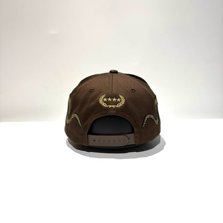 USA買付 FIELD GRADE F*CK OFF RESPECTFULLY GOLD SNAKE スナップバックキャップ / BROWN×GOLD US-53
