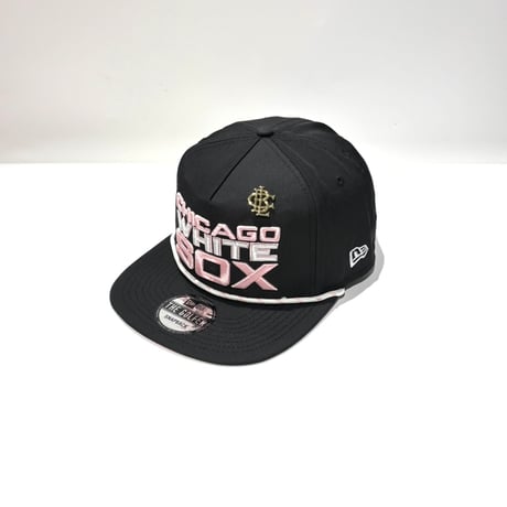 USA買付 NEW ERA THE GOLFER CHICAGO WHITE SOX BIG LOGO ROPE SNAPBACK CAP / BLACK × PINK NE-134