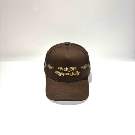USA買付 FIELD GRADE F*CK OFF RESPECTFULLY GOLD SNAKE スナップバックキャップ / BROWN×GOLD US-53