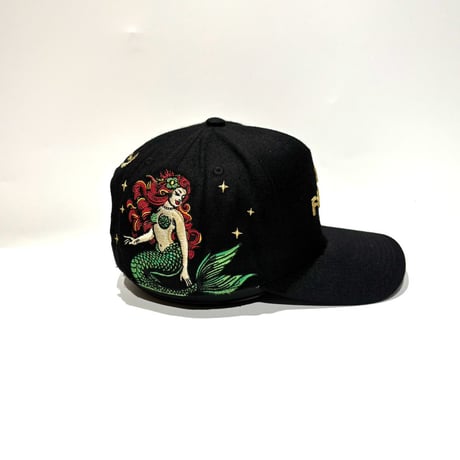 USA買付 FIELD GRADE NO F*CKS GIVEN SAILOR ウール スナップバックキャップ / BLACK  US-52