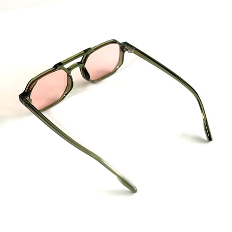 OLD SCHOOL DOUBLE BRIDGE SQUARE SUNGLASSES SG-01