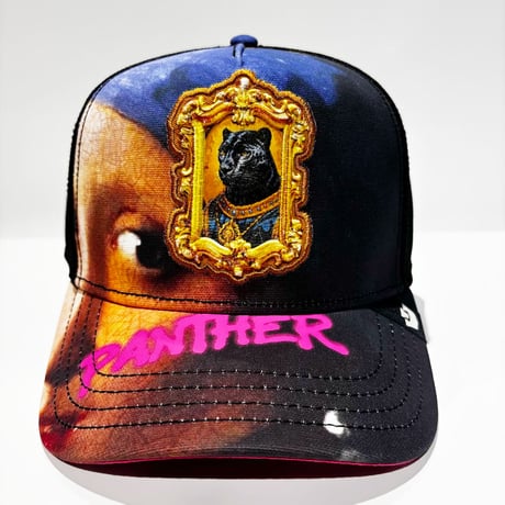 USA買付　GOORIN BROS. PANTHER PORTRAIT GRAPHIC TRUCKER CAP BLACK / PINK　 US-39
