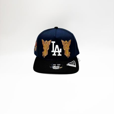 USA買付 LA Angel Embroidery 40th Anniversary 9FIFTY A-Frame – Navy / Black NE-61