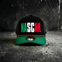 USA買付NEW ERA 9FORTY A-FRAME NASCAR Mexico Trucker Cap – Black / Green　NE-39