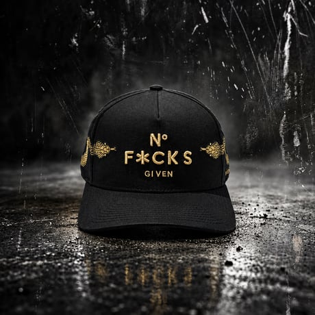 USA買付 FIELD GRADE NO F*CKS GIVEN GOLD SNAKE スナップバックキャップ / BLACK×GOLD  US-51