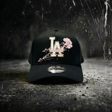 USA買付　NEW ERA 9FORTY A-FRAME LOS ANGELES DODGERS SAKURA BLACK　NE-110