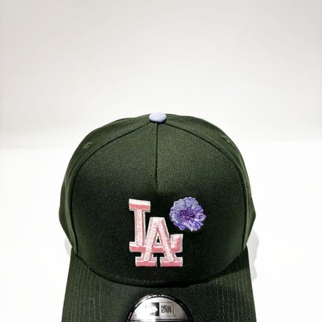 USA買付　NEW ERA 9FORTY A-FRAME LOS ANGELES DODGERS FLORAL DARK GREEN　NE-112