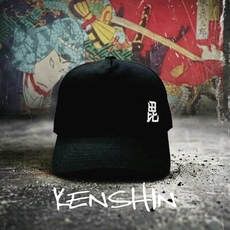 “毘” UKIYOE CAP - BLACK / WHITE　CO-01