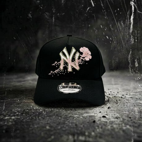 USA買付NEW ERA 9FORTY A-FRAME NEW YORK YANKEES SAKURA FLORAL SNAPBACK CAP BLACK　 NE-101