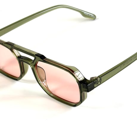 OLD SCHOOL DOUBLE BRIDGE SQUARE SUNGLASSES SG-01