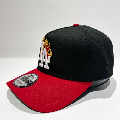 USA買付 NEW ERA  LA FLAME LOGO 100TH ANNIVERSARY SNAPBACK CAP BLACK / RED　 NE-99